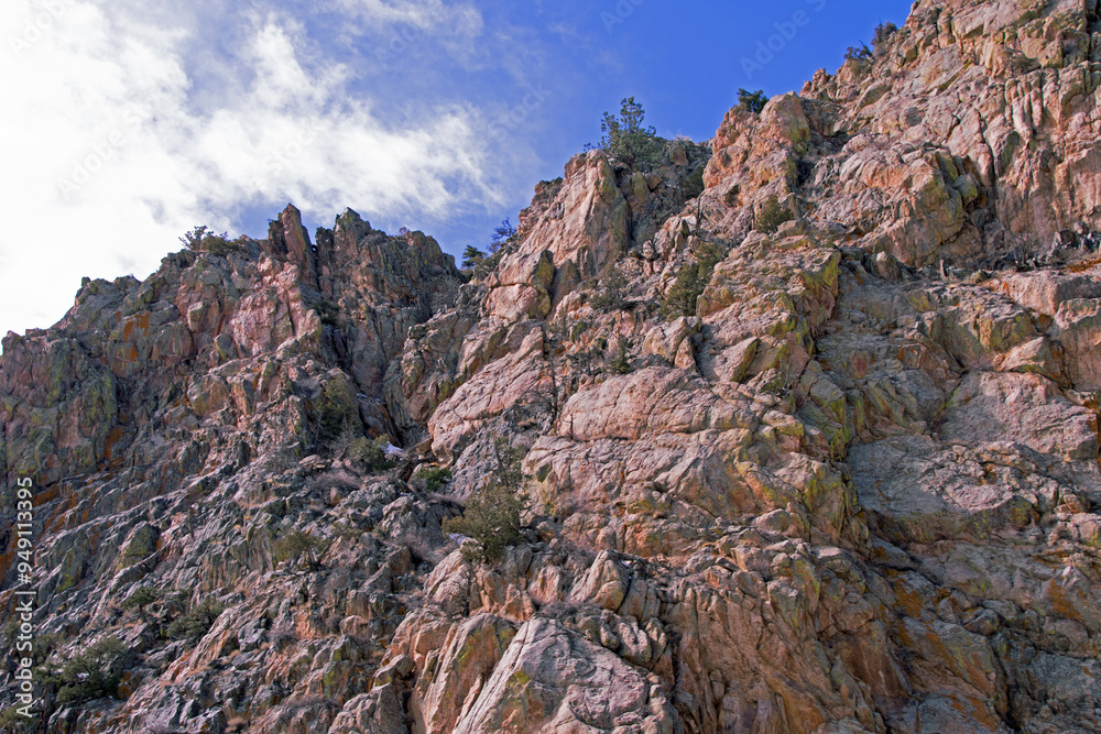 Obraz premium red rock colorado mountainsides