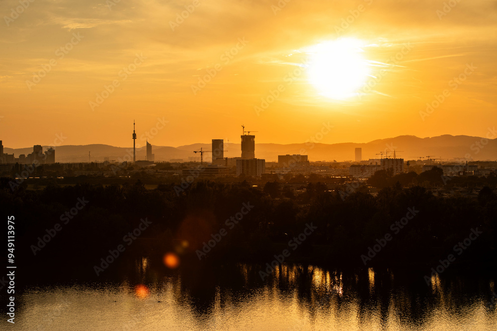 Fototapeta premium Sunset in Vienna
