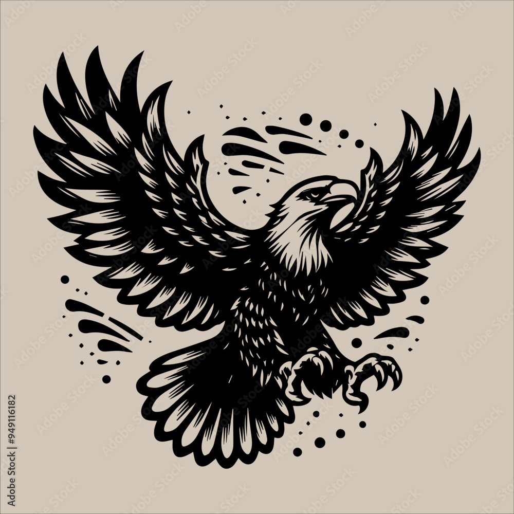 Fototapeta premium eagle with wings