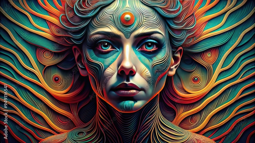 Surreal disturbing unsettling bold graphic art with bold lines Surreal disturbing unsettling bold graphic art with bold lines