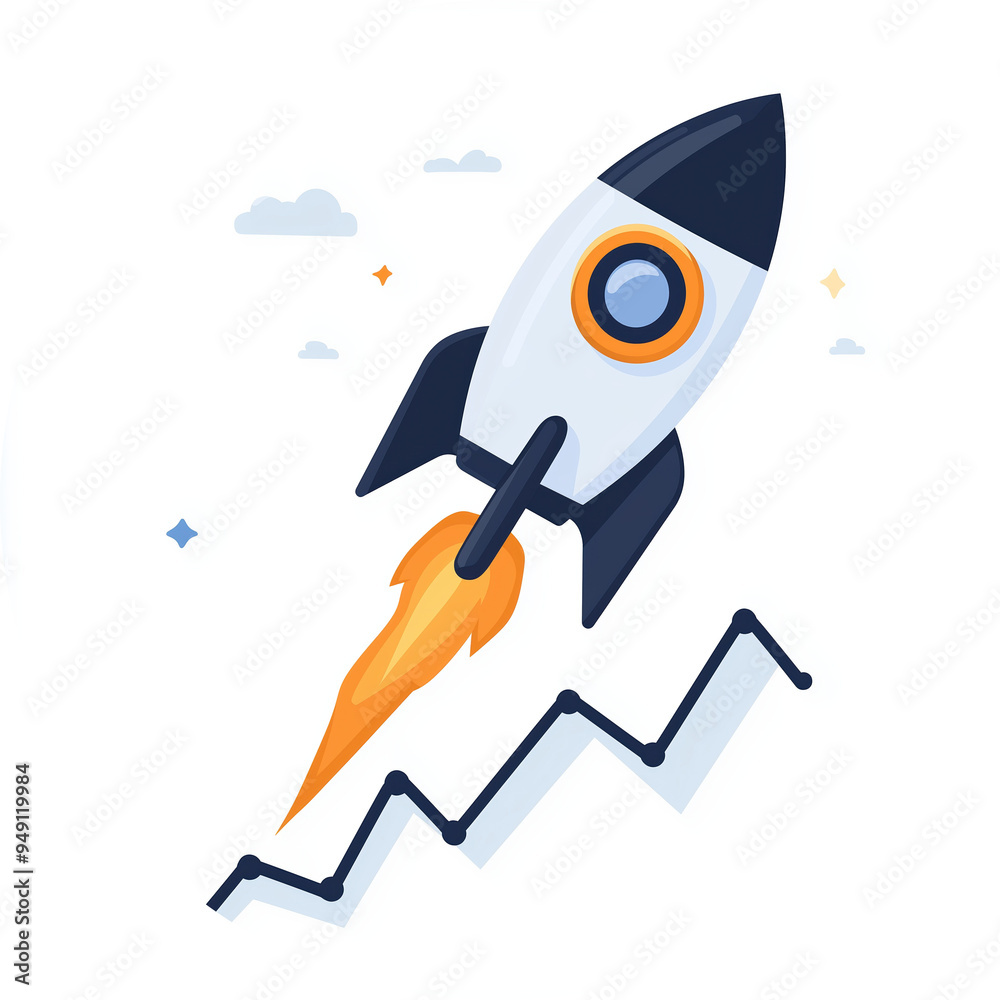 Exponential Growth And Compound Interest: Graph Of Rising Investments, Wealth, And Earnings, Symbolizing Business Sales And Profit Increase. Exponential Growth And Compound Interest: Graph Of Rising Investments, Wealth, And Earnings, Symbolizing Business Sales And Profit Increase.