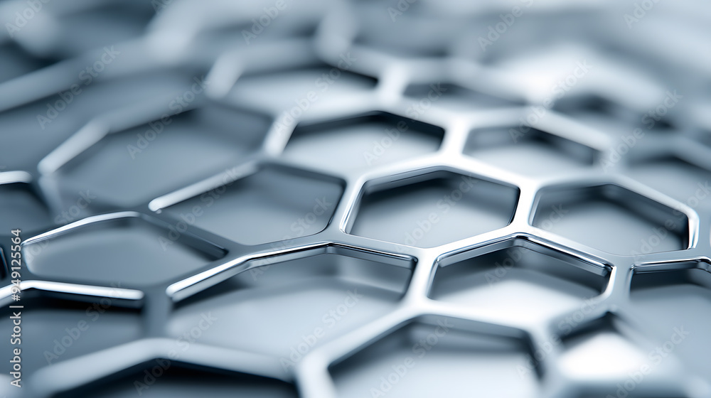 Obraz premium Futuristic steel dome interwoven hexagons