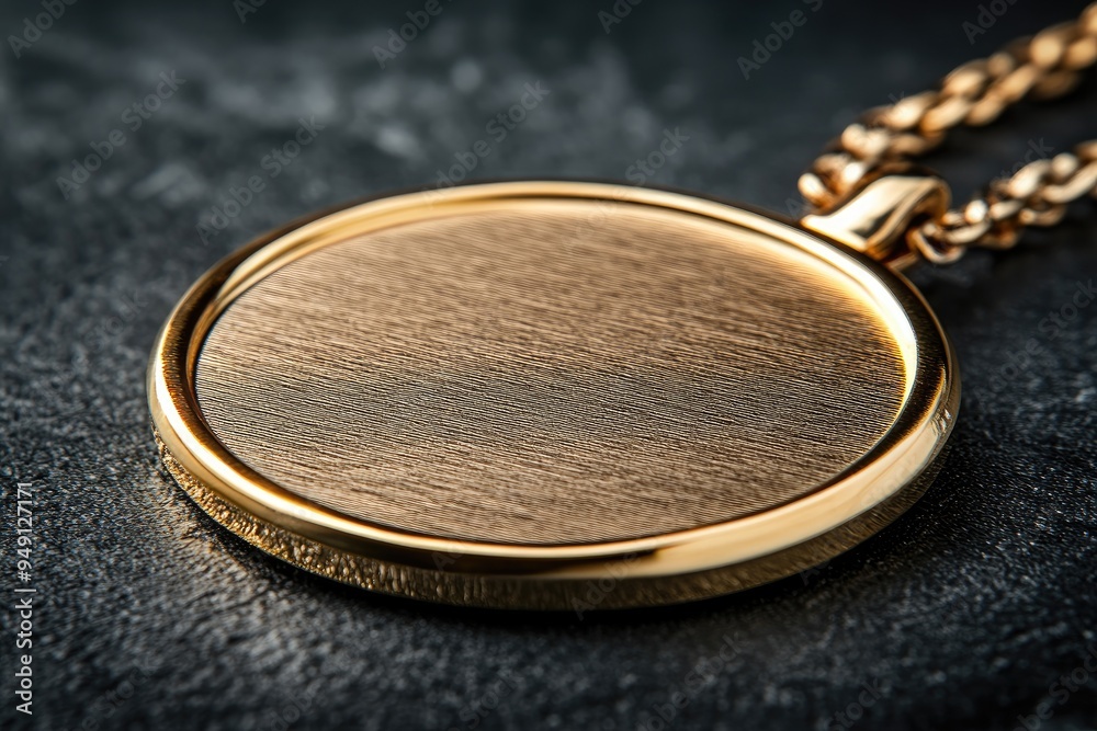 Gold pendant with blank surface. This image is perfect for product mockups, jewelry designs, or branding projects. Gold pendant with blank surface. This image is perfect for product mockups, jewelry designs, or branding projects.