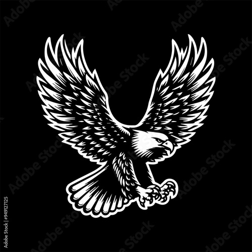 eagle tattoo design illustration