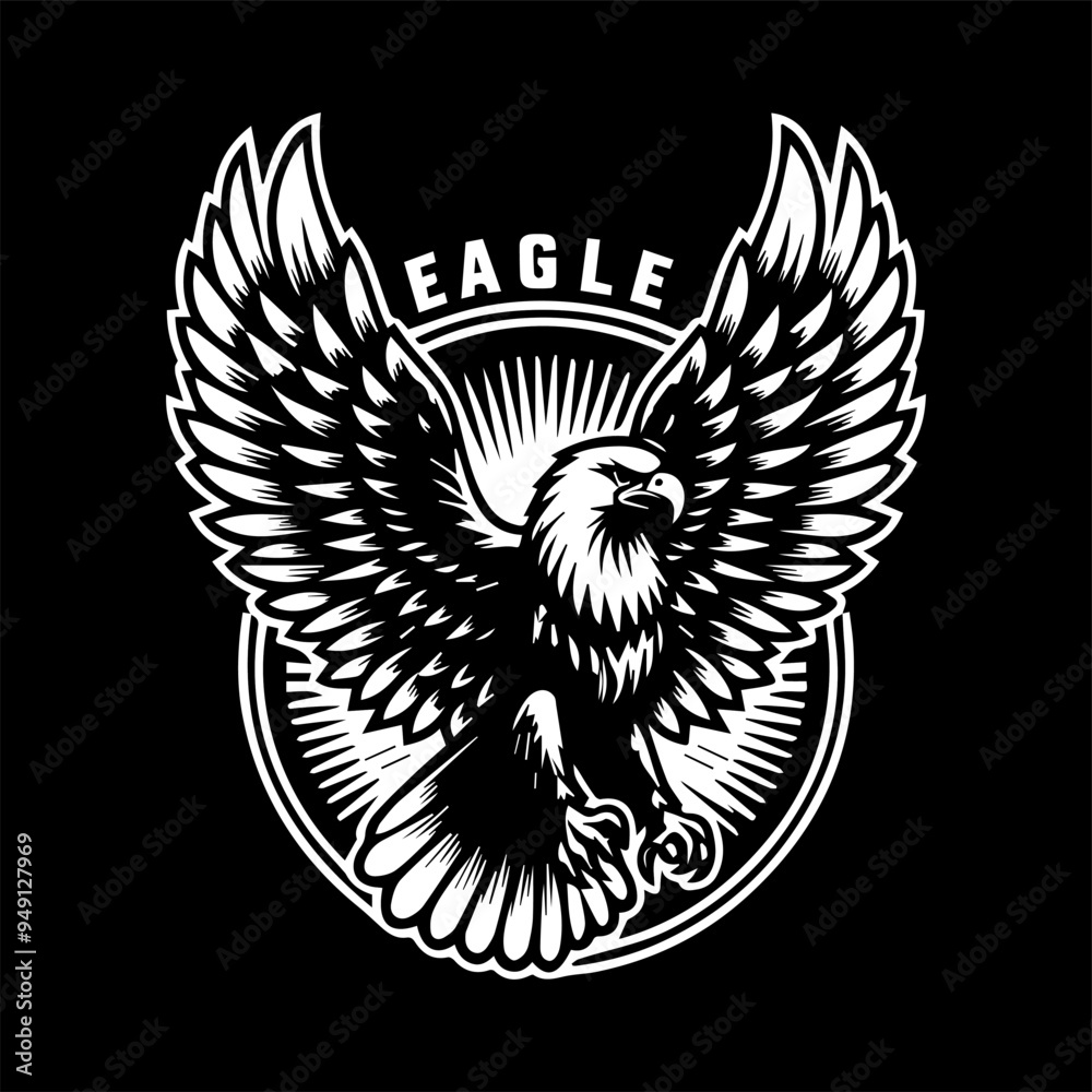 black and white tattoo eagle fly black and white tattoo eagle fly
