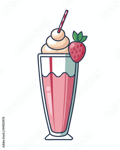 Milk shake cocktail color picture sticker