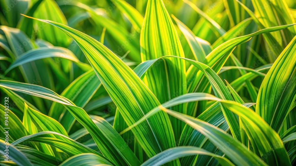 Vibrant green blades of grass sway gently in the breeze, showcasing the intricate details of the monocot plant family, Liliopsida, in warm natural light. Vibrant green blades of grass sway gently in the breeze, showcasing the intricate details of the monocot plant family, Liliopsida, in warm natural light.