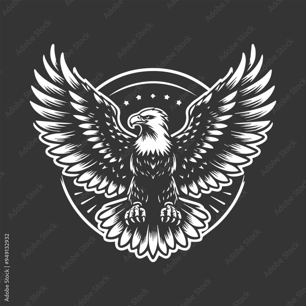 Obraz premium eagle shield with wings