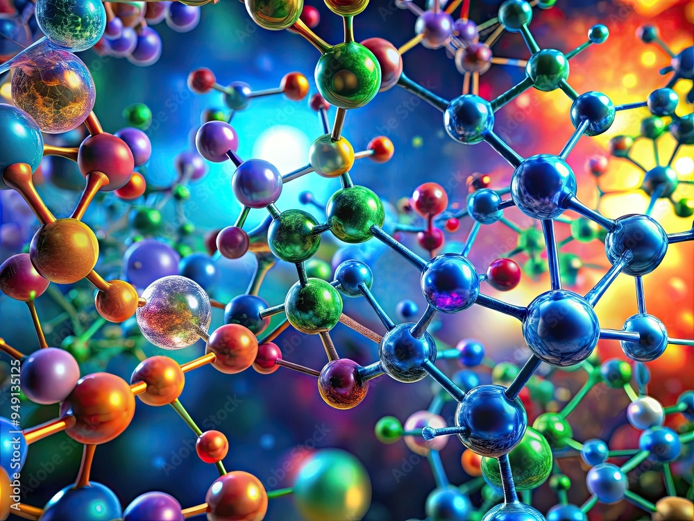 vibrant molecular structures blending biology and technology vibrant molecular structures blending biology and technology