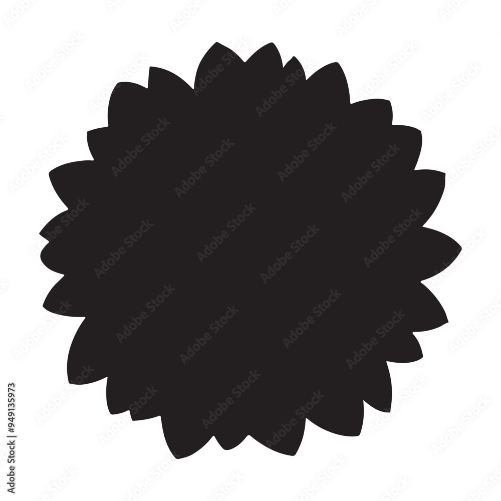 black Sunflower vector with white background black Sunflower vector with white background