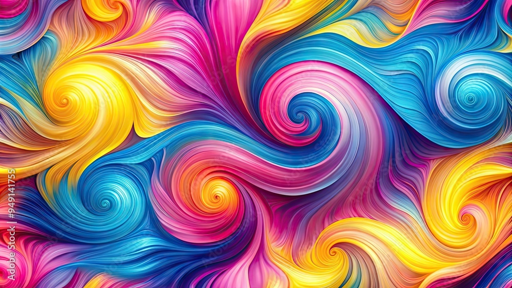 Vibrant swirls of pink, blue, and yellow hues blend in a mesmerizing pattern, creating a lively, playful, and dynamic abstract background with a sense of joyful energy. Vibrant swirls of pink, blue, and yellow hues blend in a mesmerizing pattern, creating a lively, playful, and dynamic abstract background with a sense of joyful energy.