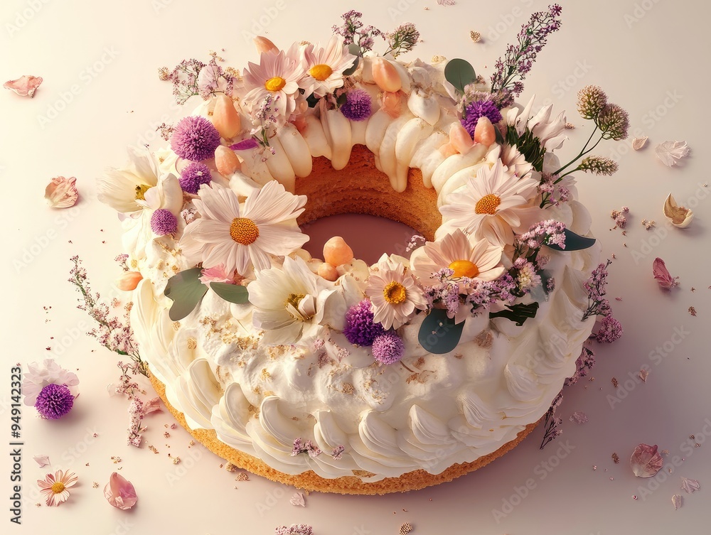 easter cake with flowers easter cake with flowers