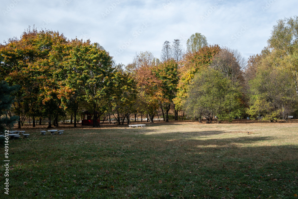 Autumn view of South Park in city of Sofia, Bulgaria Autumn view of South Park in city of Sofia, Bulgaria