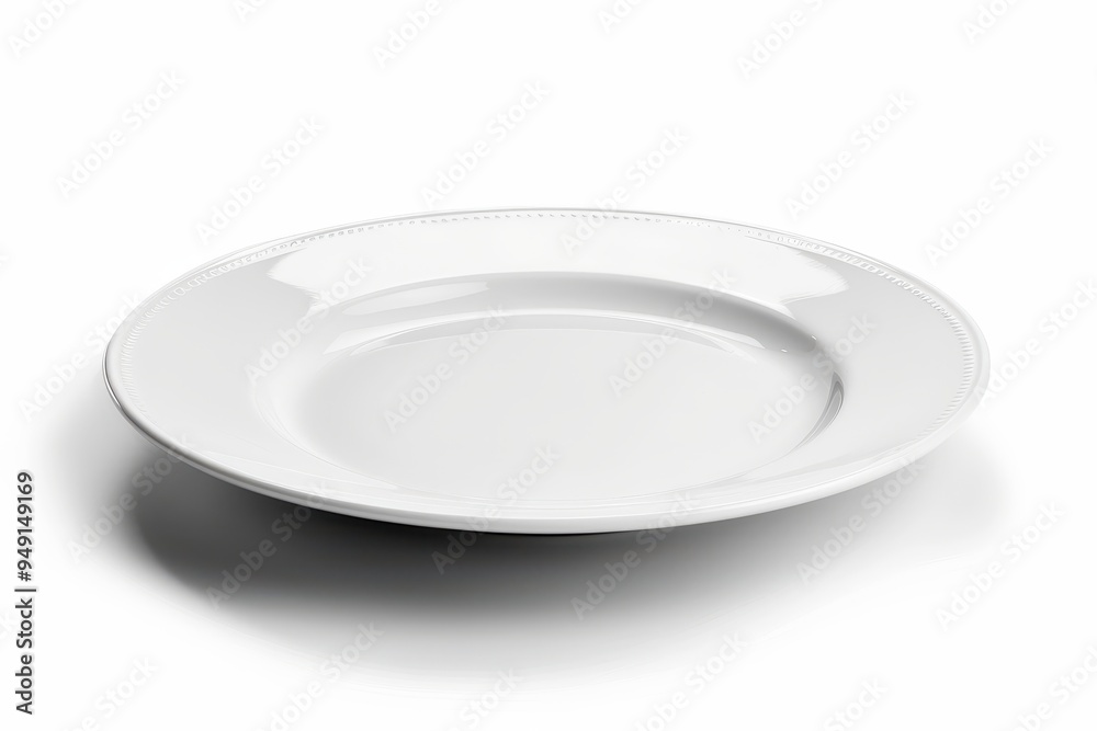 An empty plate on a white background An empty plate on a white background
