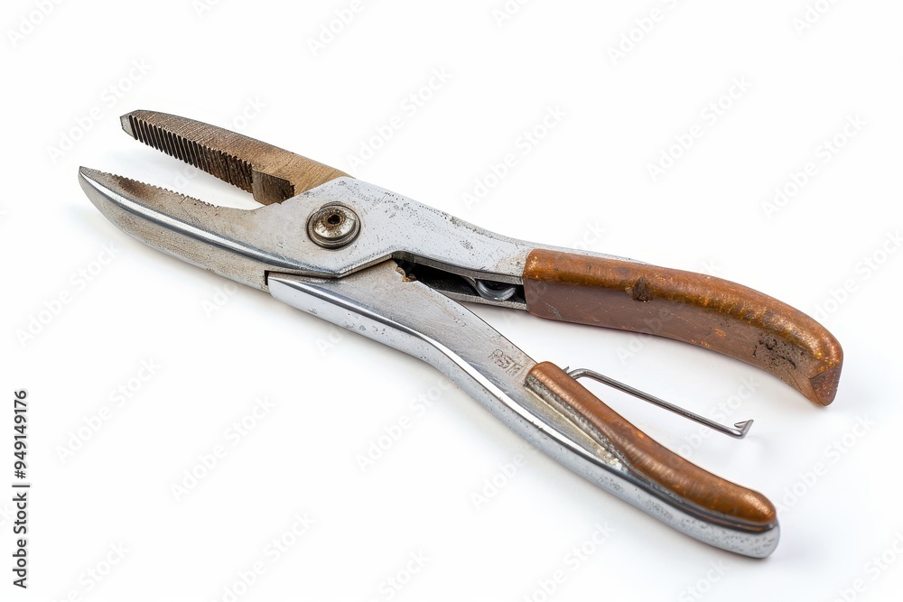 Alone pliers on clear backdrop Alone pliers on clear backdrop