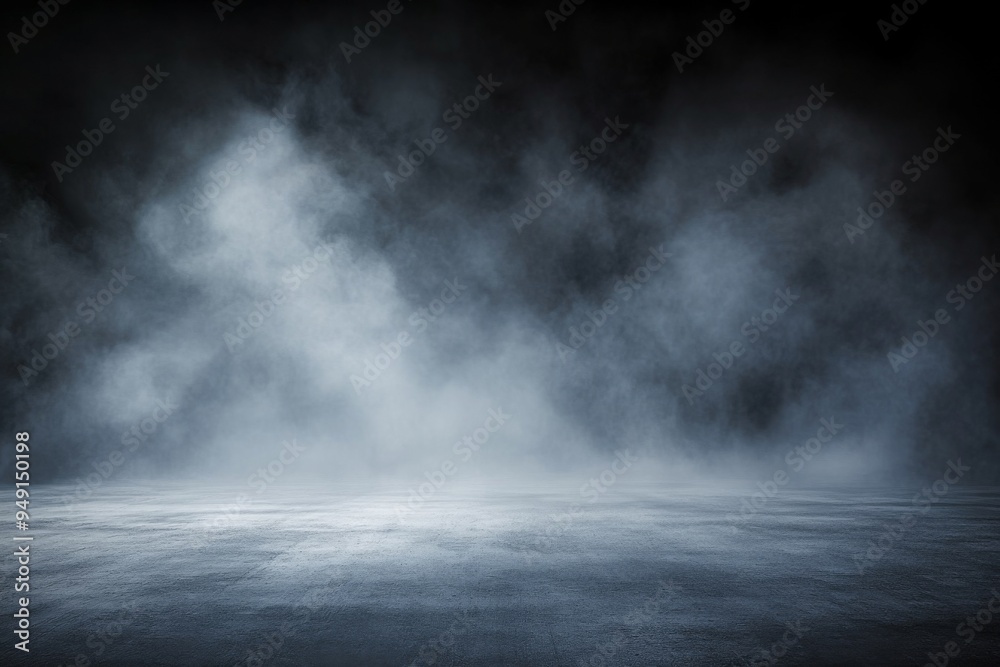 Abstract Dark Background with Smoke and Fog on Empty Concrete Floor, Ideal for Product Presentation or Mockup Template, High-Resolution Panoramic Banner Design Abstract Dark Background with Smoke and Fog on Empty Concrete Floor, Ideal for Product Presentation or Mockup Template, High-Resolution Panoramic Banner Design