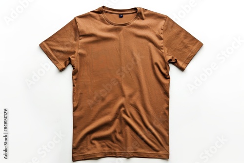 Brown shirt on white background