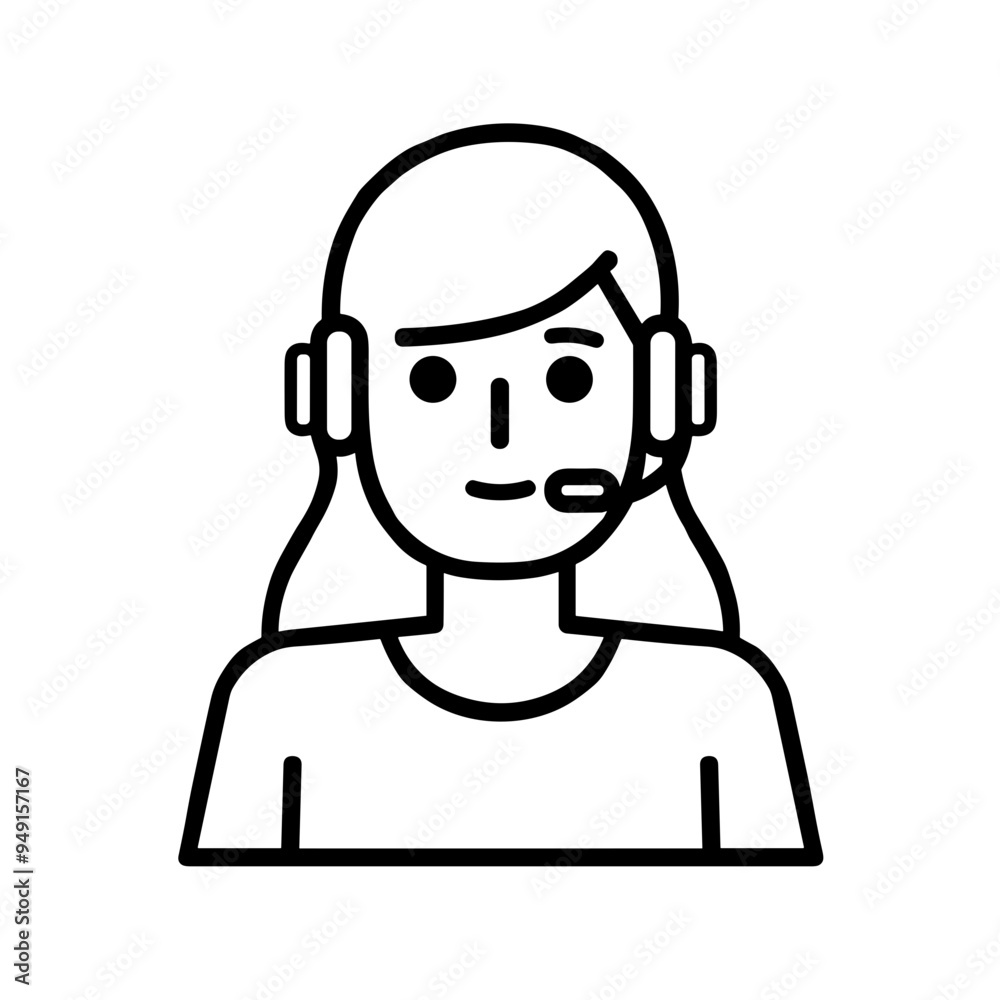 A friendly customer service representative engages with clients while wearing a headset, offering support and guidance in a professional environment A friendly customer service representative engages with clients while wearing a headset, offering support and guidance in a professional environment