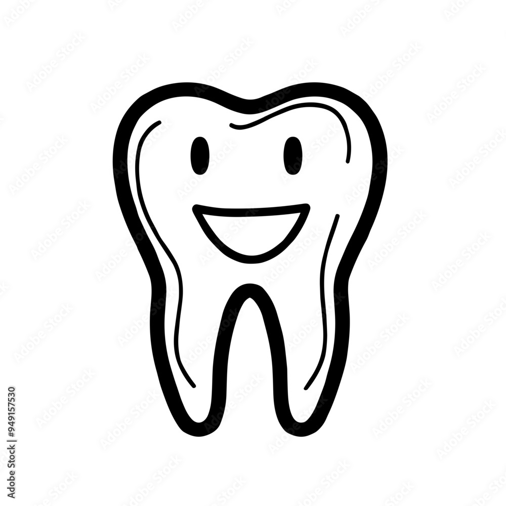A lively cartoon tooth character with a smile, promoting dental health and hygiene, perfect for educational materials or children's dental campaigns A lively cartoon tooth character with a smile, promoting dental health and hygiene, perfect for educational materials or children's dental campaigns