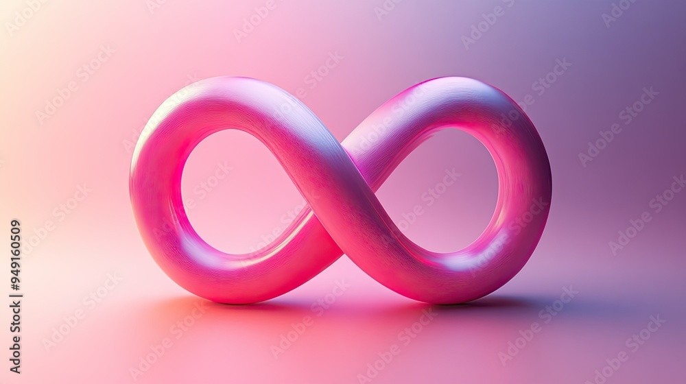 Abstract representation of the infinity symbol, set against a gradient background, symbolizing endless possibilities and eternal continuity. Abstract representation of the infinity symbol, set against a gradient background, symbolizing endless possibilities and eternal continuity.