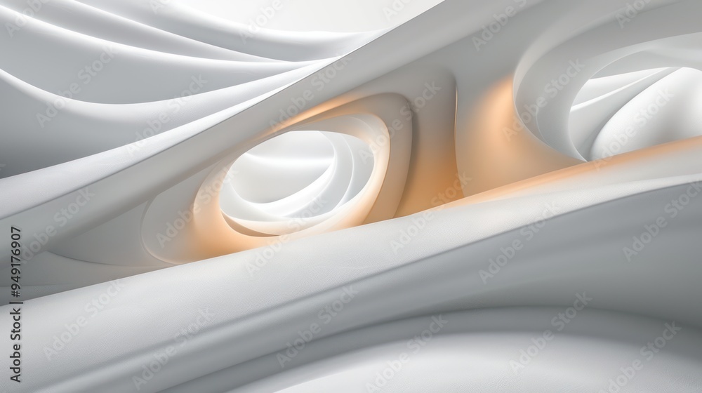 Fluidic Motion: 3D Render of Abstract Curved Lines Fluidic Motion: 3D Render of Abstract Curved Lines