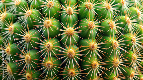 Seamless Cactus Skin with Sharp Needle Details Texture, Realistic Patterns, Natural Colors, Soft Lighting, High Resolution