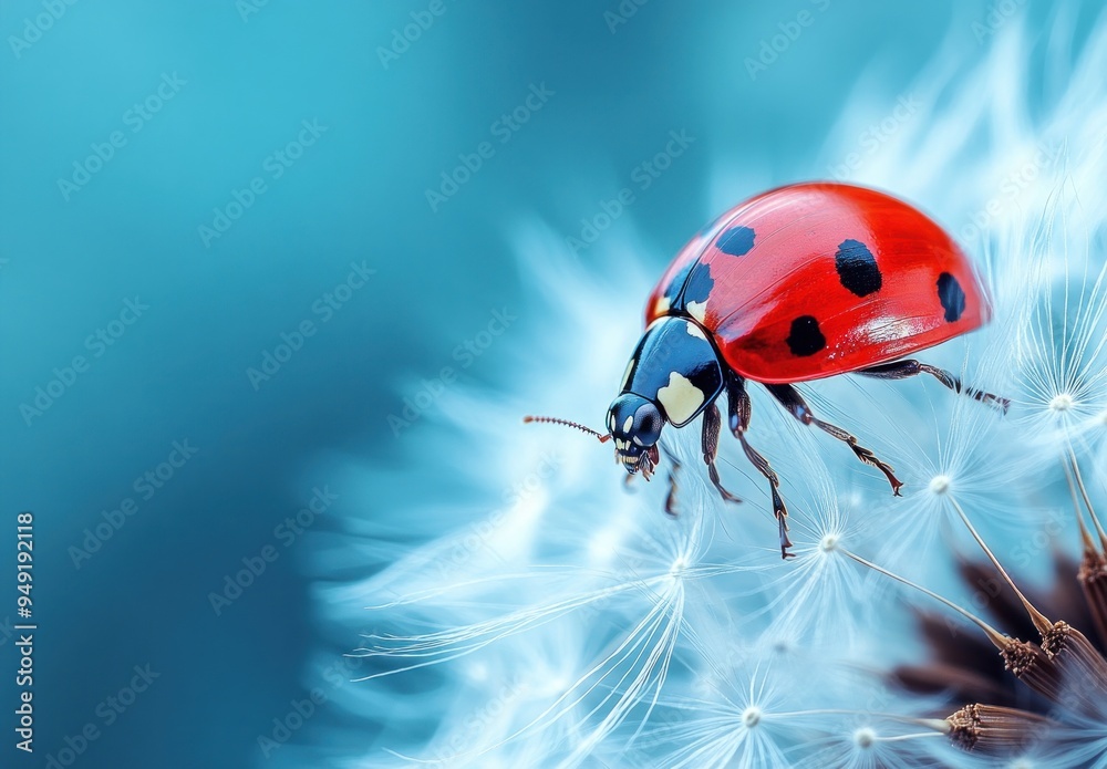 Fototapeta premium Ladybug on a Dandelion