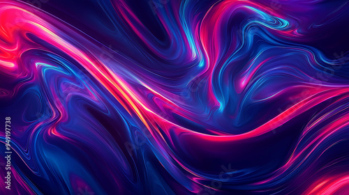 Colorful Abstract Neon Wave in Dynamic Motion Design