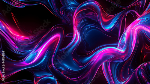 Colorful Abstract Neon Wave in Dynamic Motion Design