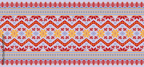 Traditional Asian fabric patterns, ornaments, carpets, backgrounds, Ulos Batak, Songket Patterns, Batik Textures, Asian Backgrounds, Islamic Patterns, Indian Backgrounds, Colorful, Multicolor. photo