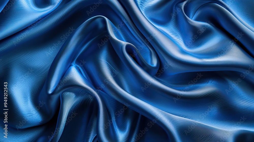Blue Silk Fabric Blue Silk Fabric