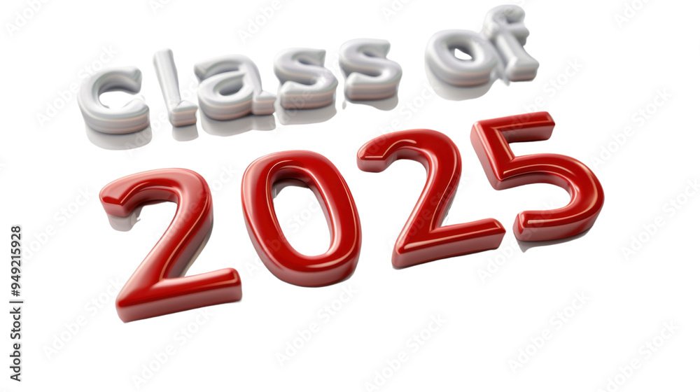 Class of 2025 Vector text for graduation design isolated on white background Class of 2025 Vector text for graduation design isolated on white background