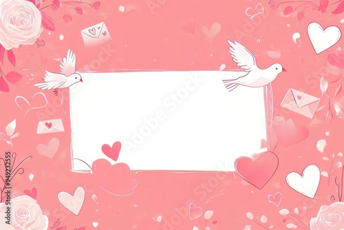 Romantic Valentine's Day Wallpaper: Pink Background with Blank S