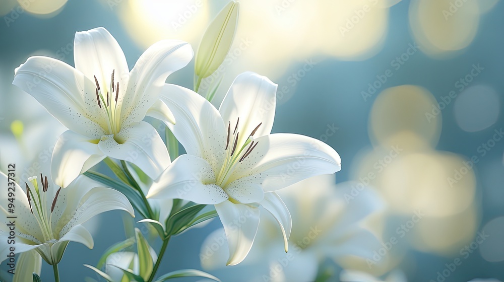 White Lilies in Soft Light