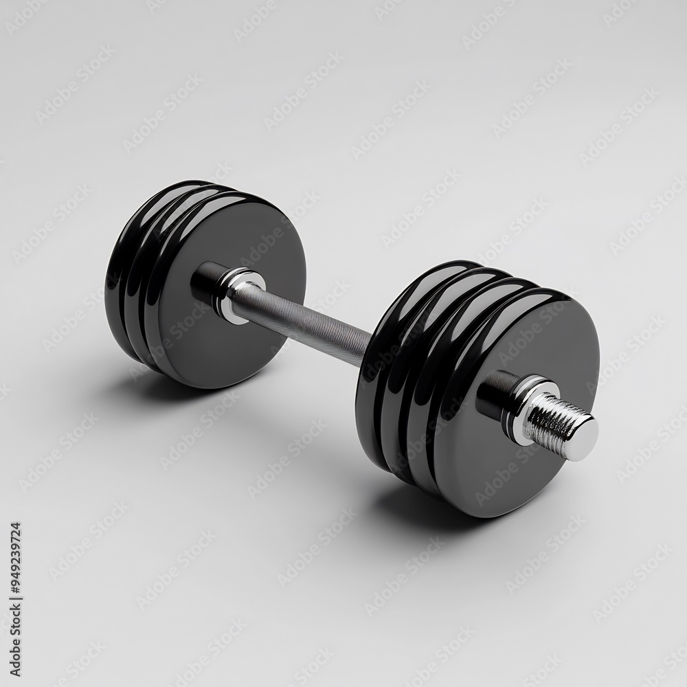Fitness Center single dumbbell with clean straight lines symbolizing strength and health Fitness Center single dumbbell with clean straight lines symbolizing strength and health