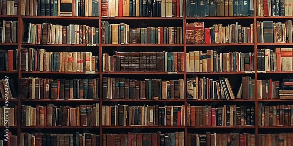 library shelves with books library shelves with books