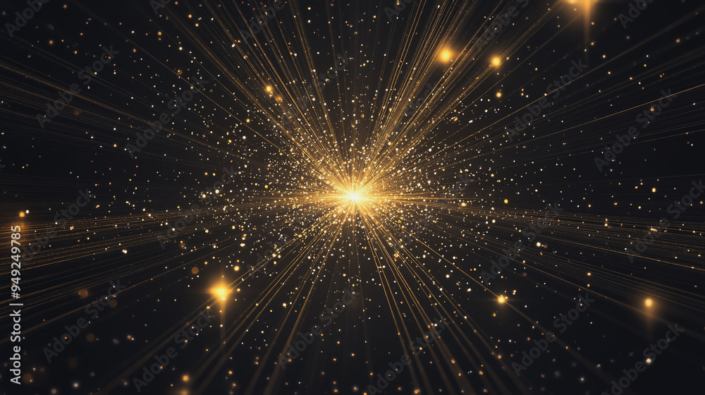 Fototapeta premium Abstract light explosion and network points, dot, earth's surface, digital background Innovation network points Earth's surface wave background digital wave information technology background