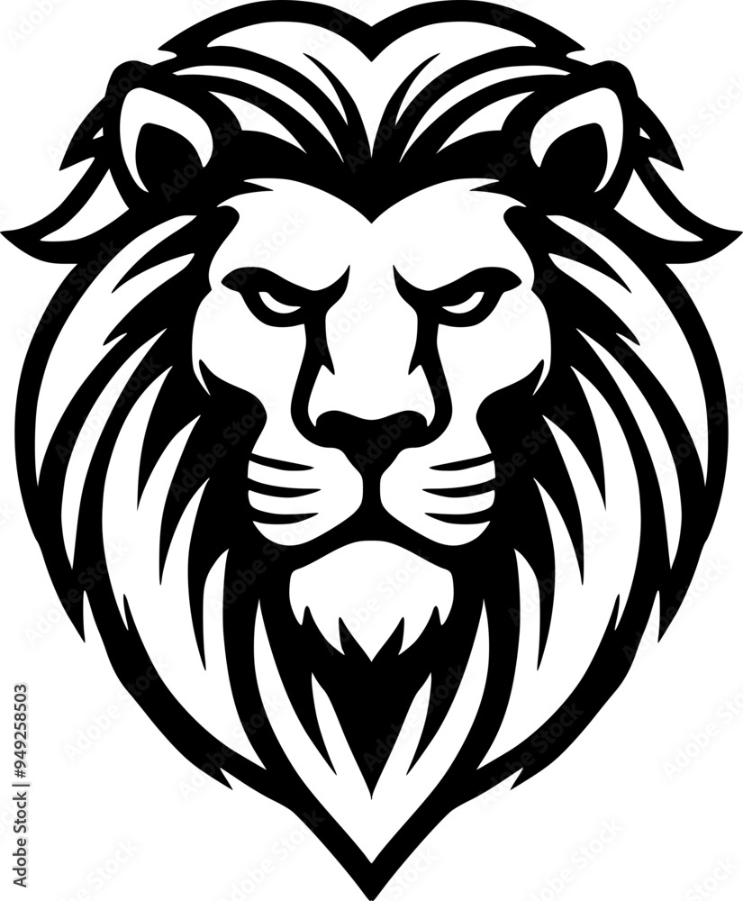Fototapeta premium Lion head mascot vector design image