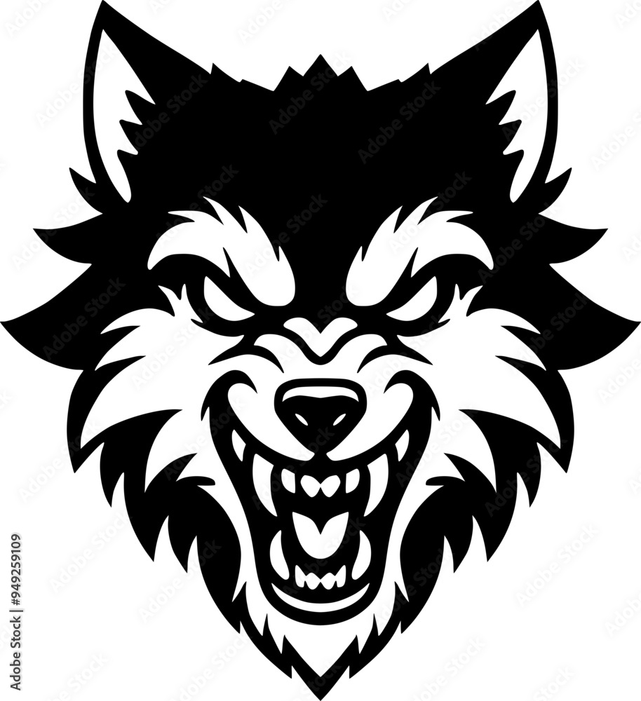 Wolf head mascot vector image Wolf head mascot vector image