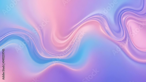 4K iridescent liquid texture background in colors of pink, violet, blue and purple. 