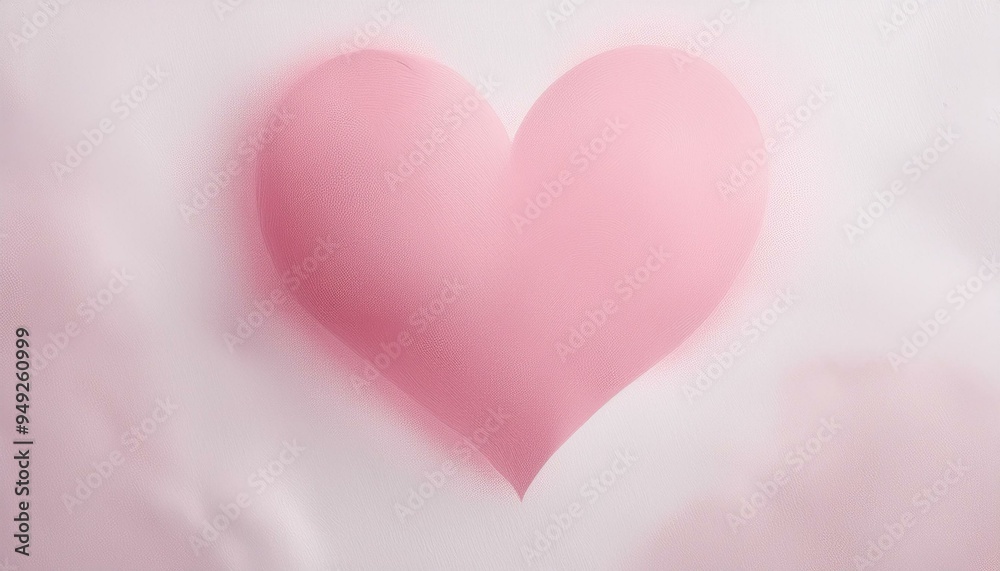 A simple, hand-painted heart in a soft pink shade, with watercolor textures and subtle color A simple, hand-painted heart in a soft pink shade, with watercolor textures and subtle color