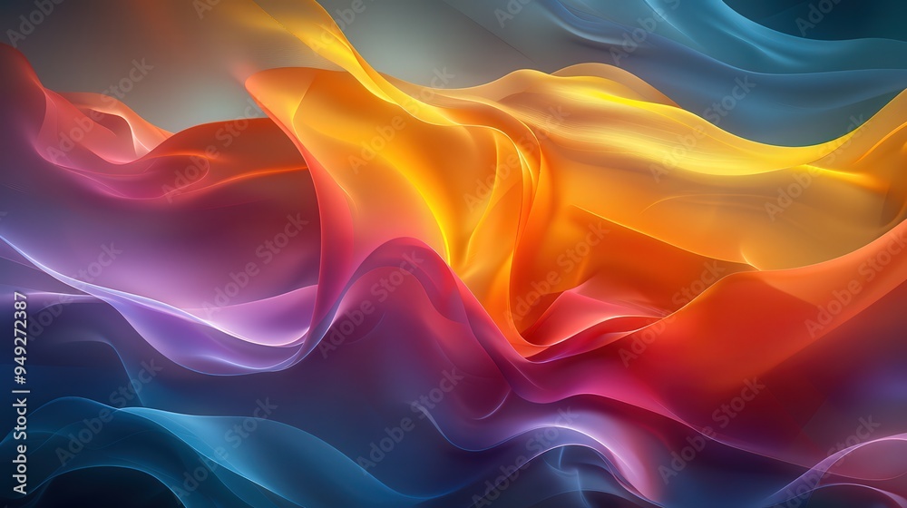 Obraz premium Produce an abstract background exploring the interplay of light and shadow, using gradients, highlights, and deep shadows to create a captivating and enchanting visual contrast
