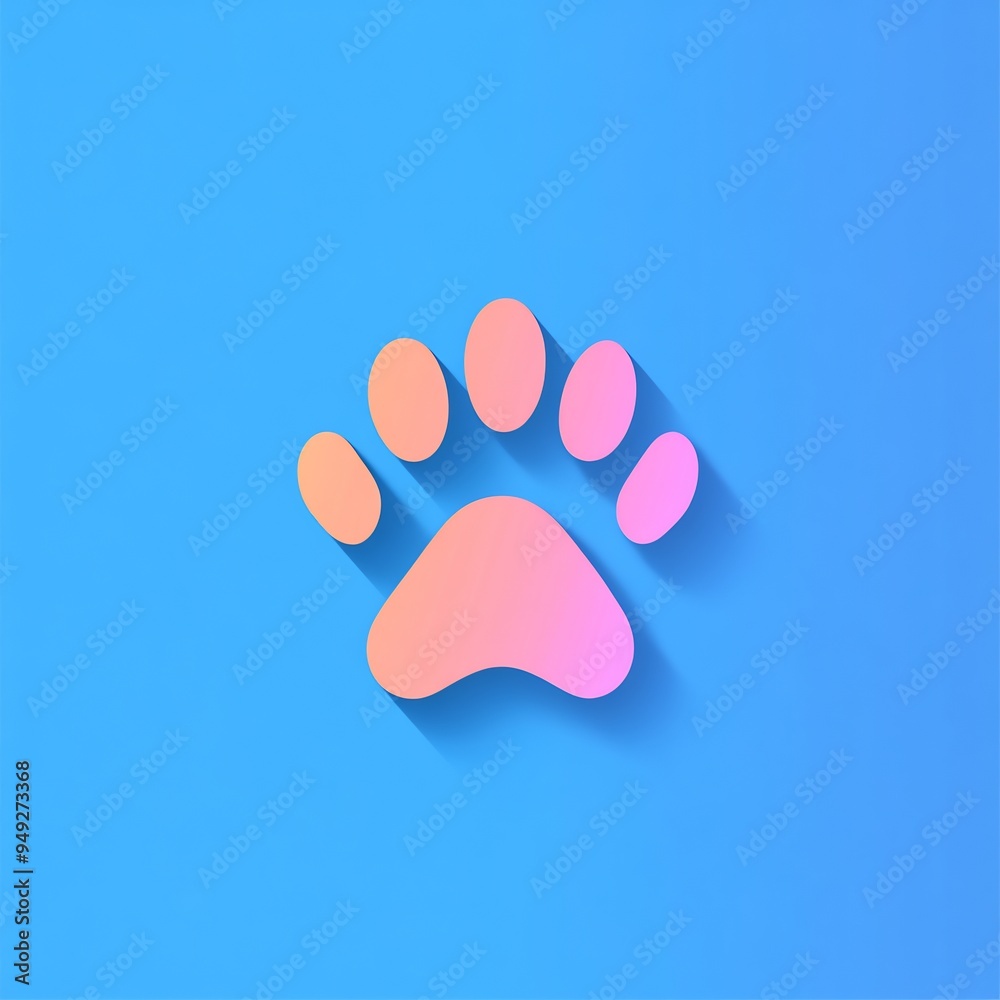 Pet Store minimalist paw print representing animals and pet care Pet Store minimalist paw print representing animals and pet care