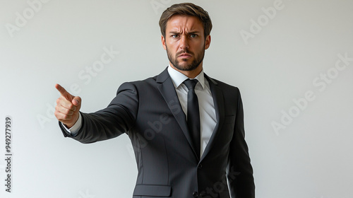 A male office worker with a...