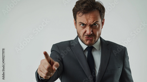 A male office worker with a...
