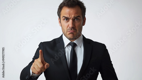 A male office worker with a...