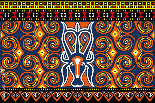 Toraja background illustration, traditional pattern of Tana Toraja, Sulawesi, Toraja Buffalo wallpaper photo