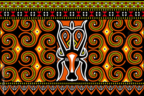 Toraja background illustration, traditional pattern of Tana Toraja, Sulawesi, Toraja Buffalo wallpaper photo