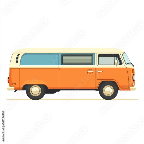 Vintage Camper Van Illustration