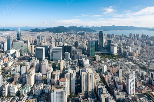 Bird's Eye View of Metropolitan Cityscape: A Symphony of High Rise Structures